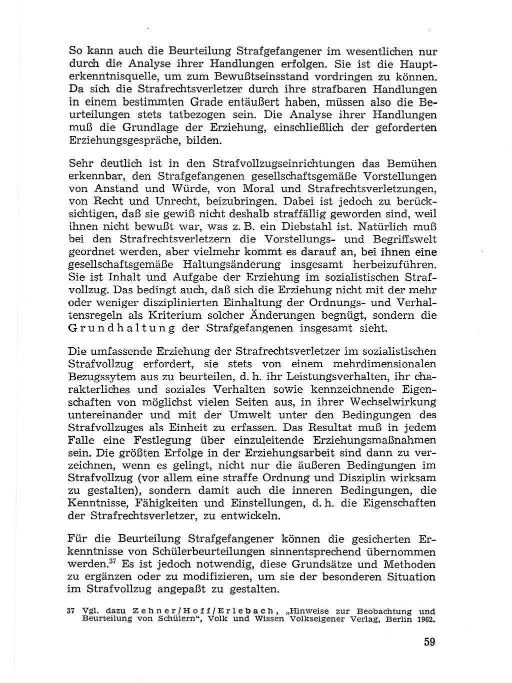 Sozialistischer Strafvollzug (SV) [Deutsche Demokratische Republik (DDR)] 1972, Seite 59 (Soz. SV DDR 1972, S. 59)