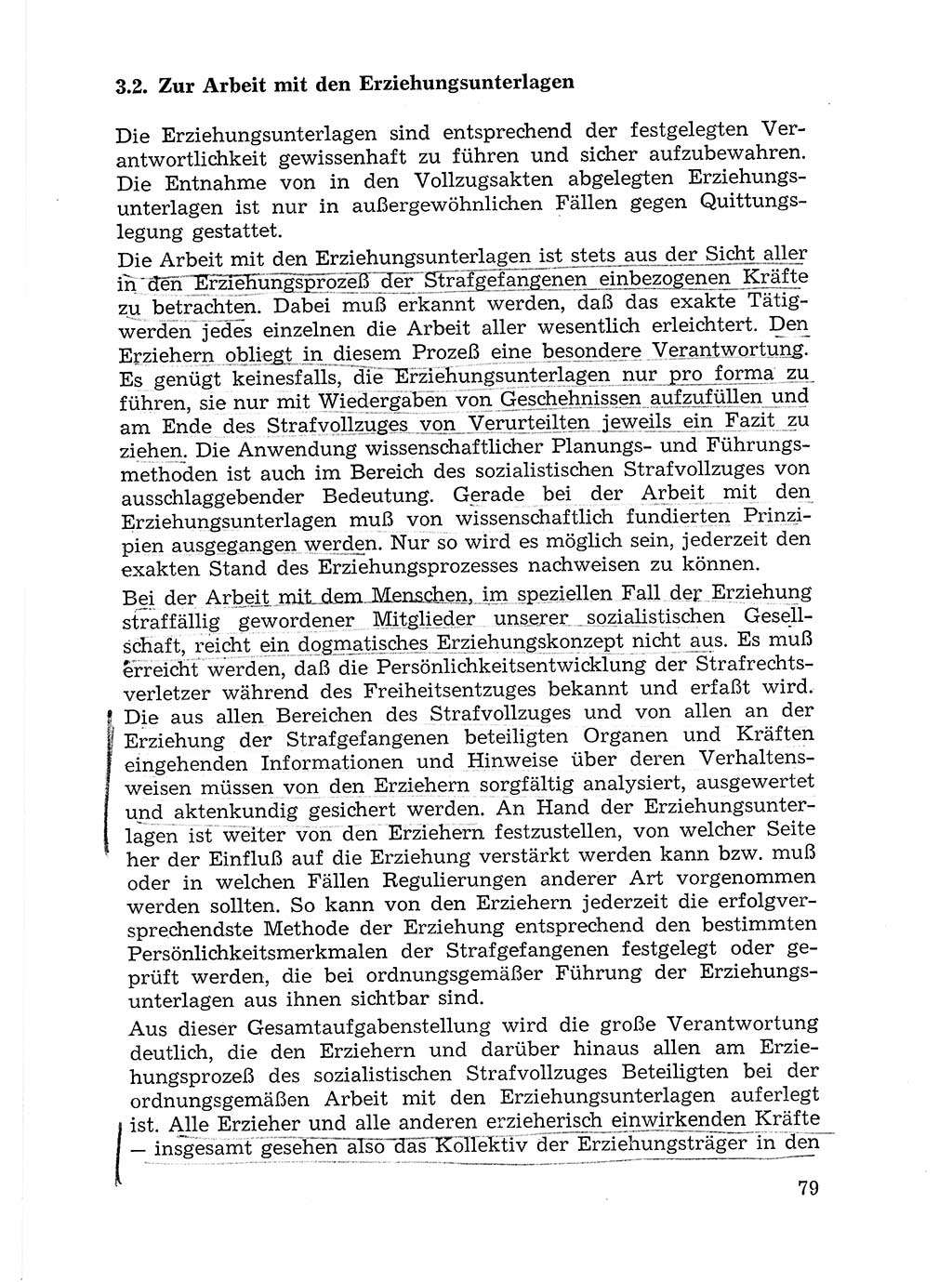 Sozialistischer Strafvollzug (SV) [Deutsche Demokratische Republik (DDR)] 1972, Seite 79 (Soz. SV DDR 1972, S. 79)