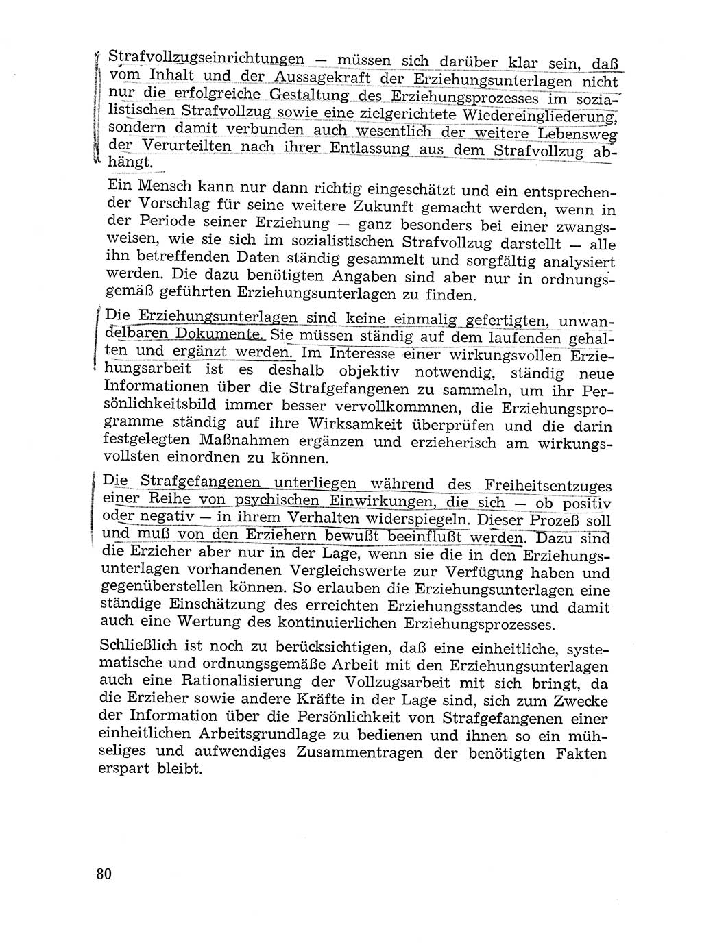 Sozialistischer Strafvollzug (SV) [Deutsche Demokratische Republik (DDR)] 1972, Seite 80 (Soz. SV DDR 1972, S. 80)