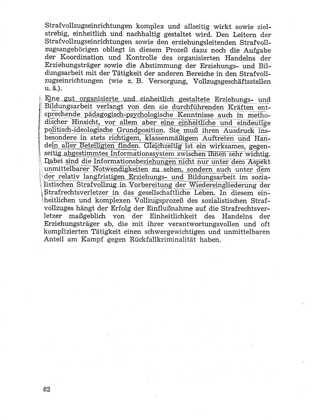 Sozialistischer Strafvollzug (SV) [Deutsche Demokratische Republik (DDR)] 1972, Seite 82 (Soz. SV DDR 1972, S. 82)