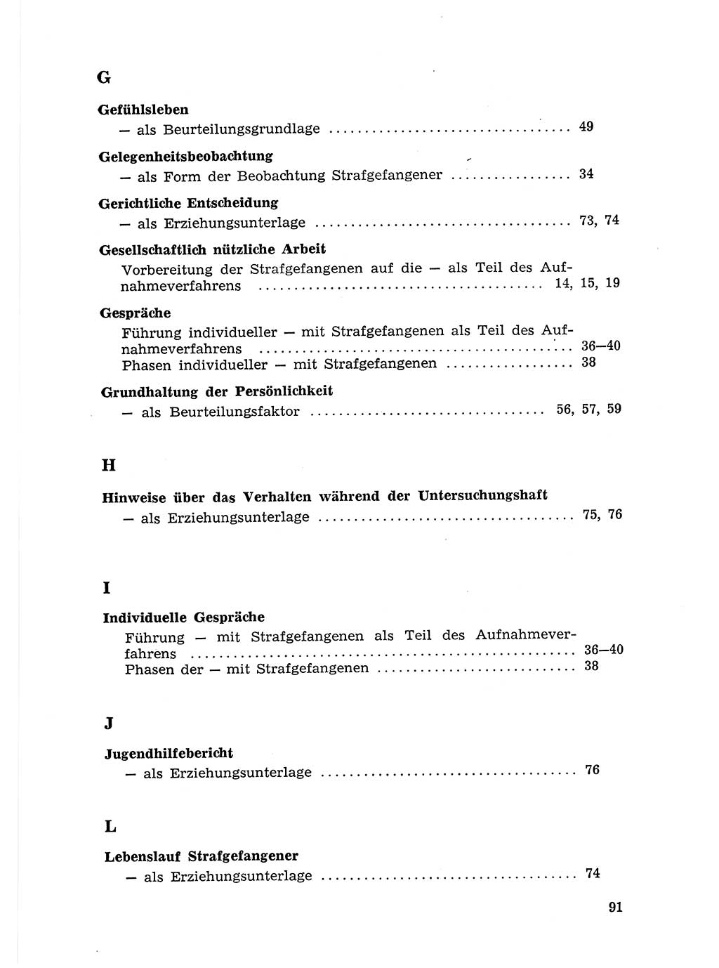 Sozialistischer Strafvollzug (SV) [Deutsche Demokratische Republik (DDR)] 1972, Seite 91 (Soz. SV DDR 1972, S. 91)