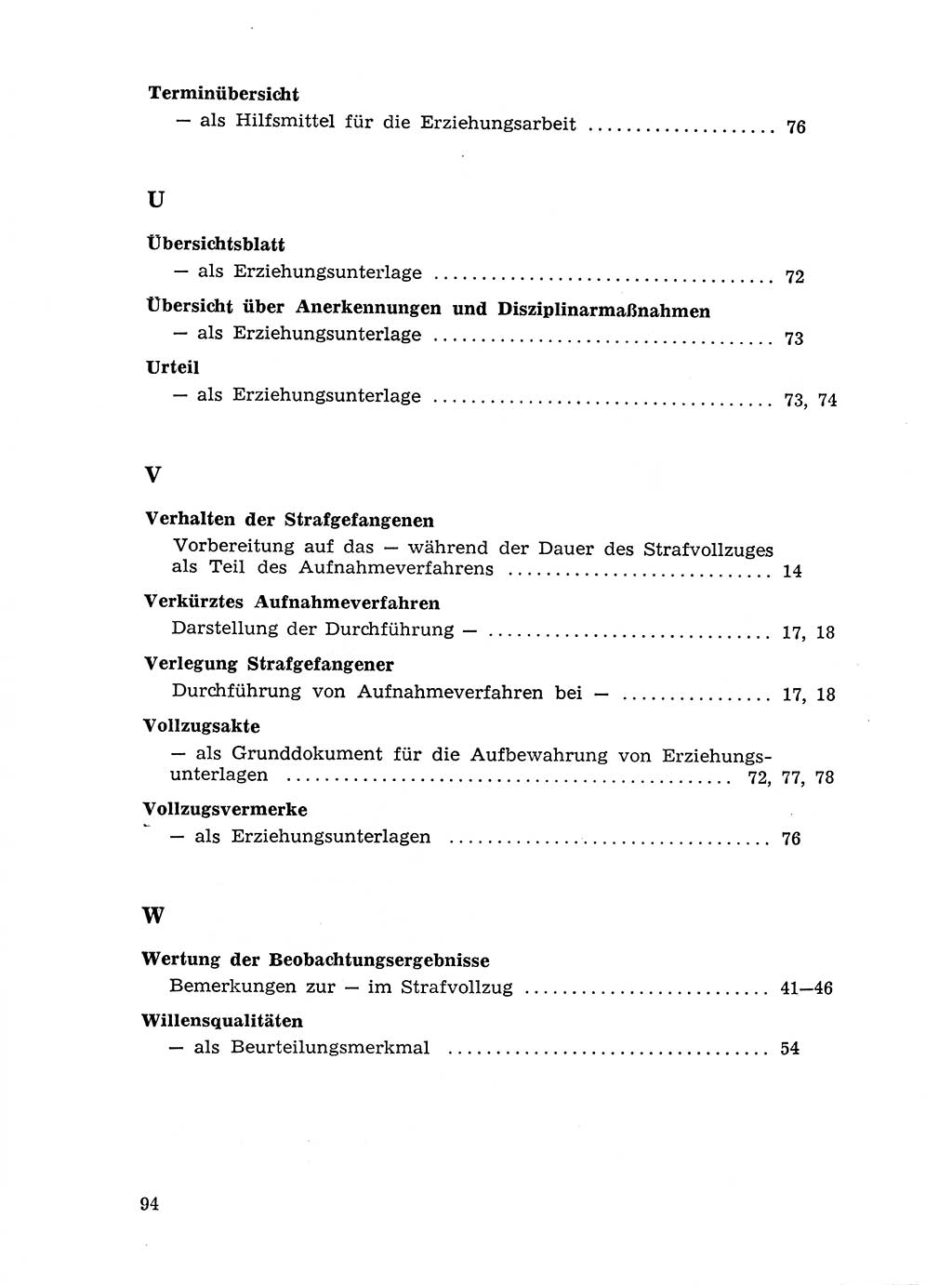 Sozialistischer Strafvollzug (SV) [Deutsche Demokratische Republik (DDR)] 1972, Seite 94 (Soz. SV DDR 1972, S. 94)