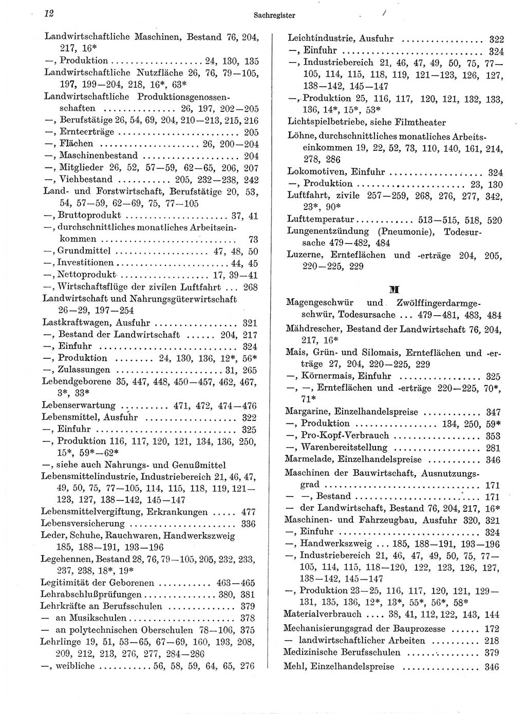 Statistisches Jahrbuch der Deutschen Demokratischen Republik (DDR) 1972, Seite 12 (Stat. Jb. DDR 1972, S. 12)