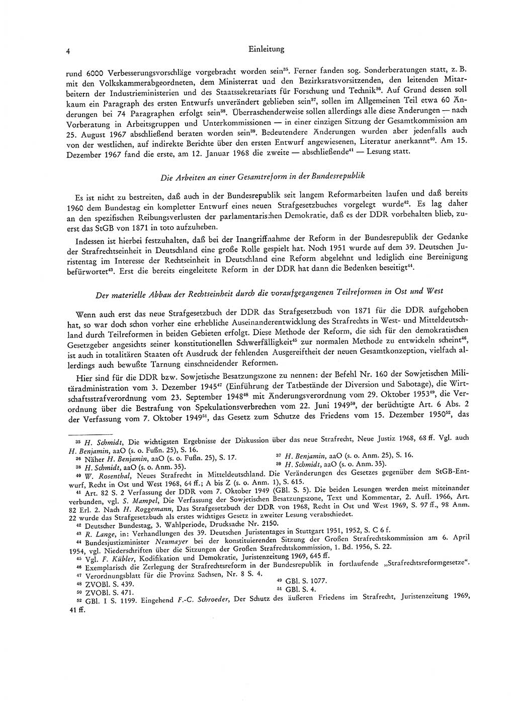 Strafgesetzgebung in Deutschland [Bundesrepublik Deutschland (BRD) und Deutsche Demokratische Republik (DDR)] 1972, Seite 4 (Str.-Ges. Dtl. StGB BRD DDR 1972, S. 4)