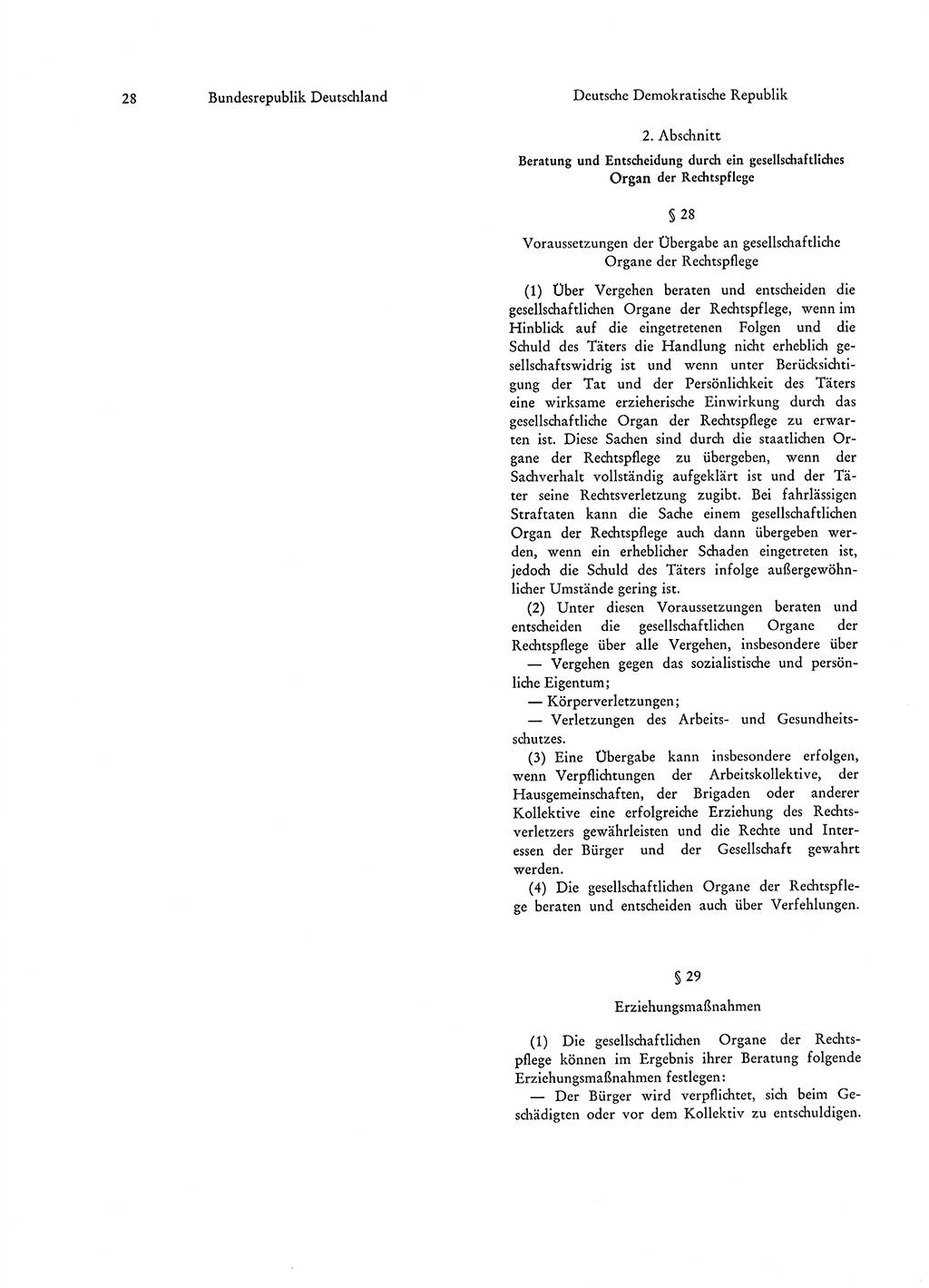 Strafgesetzgebung in Deutschland [Bundesrepublik Deutschland (BRD) und Deutsche Demokratische Republik (DDR)] 1972, Seite 28 (Str.-Ges. Dtl. StGB BRD DDR 1972, S. 28)