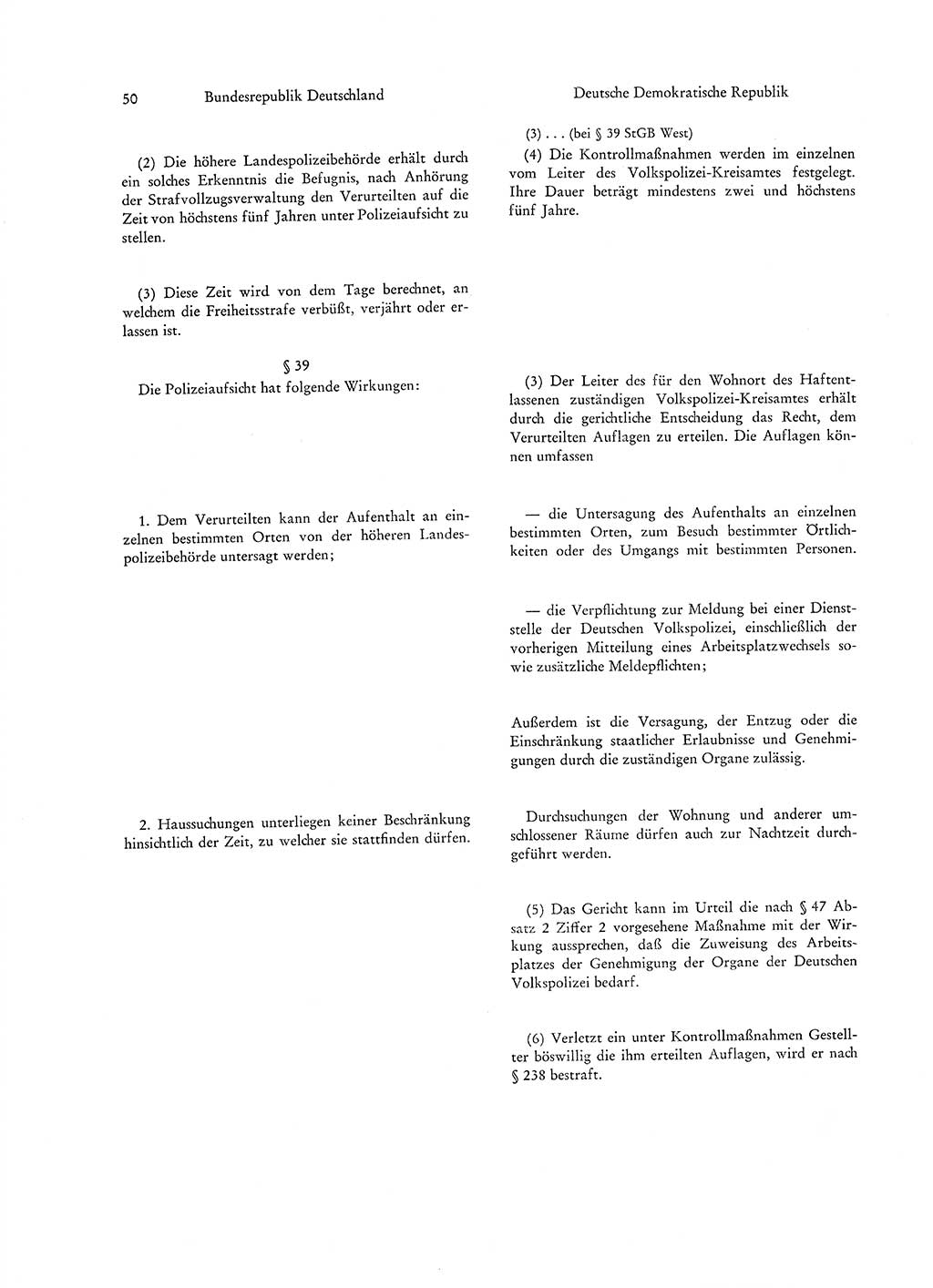 Strafgesetzgebung in Deutschland [Bundesrepublik Deutschland (BRD) und Deutsche Demokratische Republik (DDR)] 1972, Seite 50 (Str.-Ges. Dtl. StGB BRD DDR 1972, S. 50)