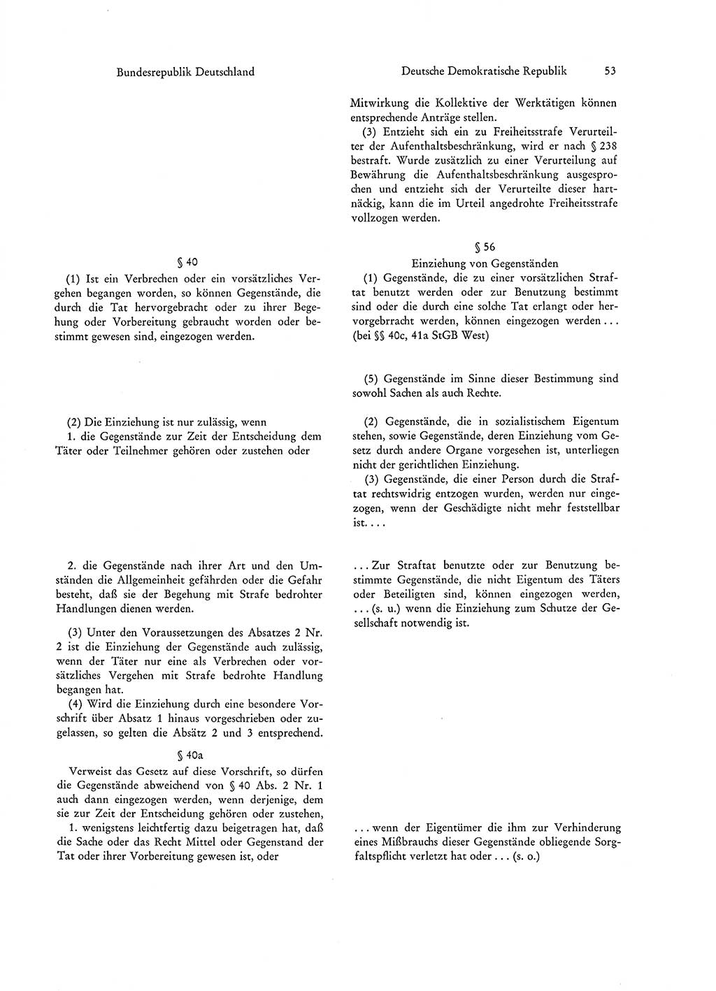 Strafgesetzgebung in Deutschland [Bundesrepublik Deutschland (BRD) und Deutsche Demokratische Republik (DDR)] 1972, Seite 53 (Str.-Ges. Dtl. StGB BRD DDR 1972, S. 53)