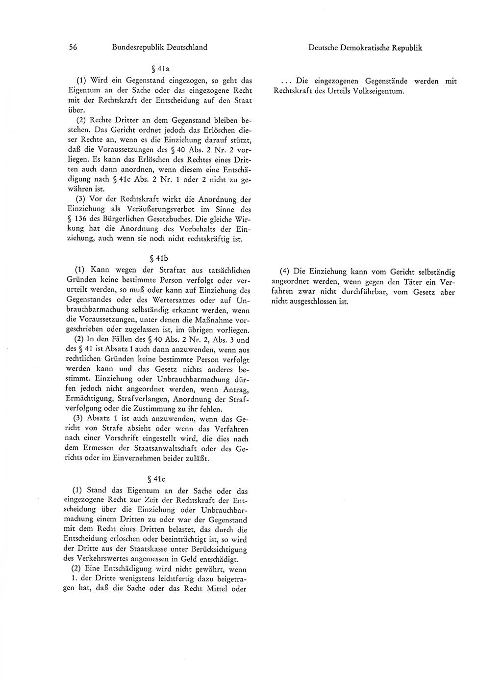 Strafgesetzgebung in Deutschland [Bundesrepublik Deutschland (BRD) und Deutsche Demokratische Republik (DDR)] 1972, Seite 56 (Str.-Ges. Dtl. StGB BRD DDR 1972, S. 56)