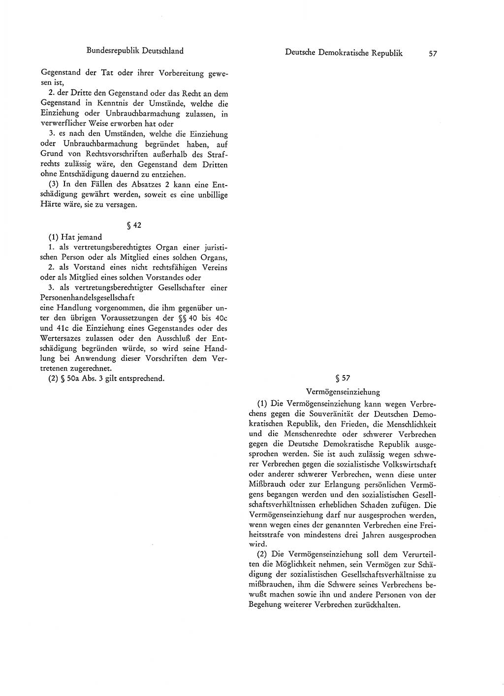 Strafgesetzgebung in Deutschland [Bundesrepublik Deutschland (BRD) und Deutsche Demokratische Republik (DDR)] 1972, Seite 57 (Str.-Ges. Dtl. StGB BRD DDR 1972, S. 57)