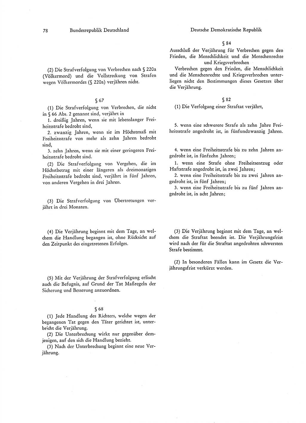 Strafgesetzgebung in Deutschland [Bundesrepublik Deutschland (BRD) und Deutsche Demokratische Republik (DDR)] 1972, Seite 78 (Str.-Ges. Dtl. StGB BRD DDR 1972, S. 78)