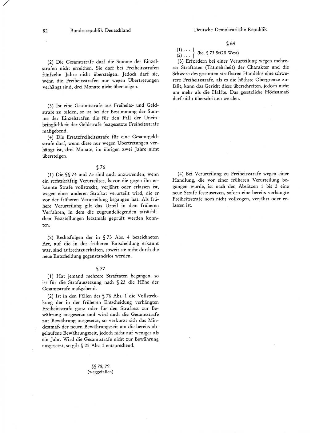 Strafgesetzgebung in Deutschland [Bundesrepublik Deutschland (BRD) und Deutsche Demokratische Republik (DDR)] 1972, Seite 82 (Str.-Ges. Dtl. StGB BRD DDR 1972, S. 82)