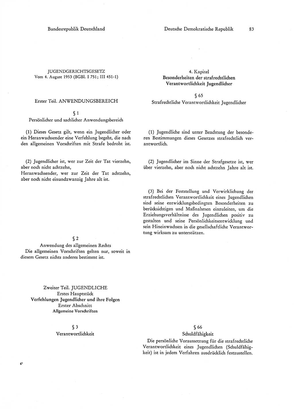 Strafgesetzgebung in Deutschland [Bundesrepublik Deutschland (BRD) und Deutsche Demokratische Republik (DDR)] 1972, Seite 83 (Str.-Ges. Dtl. StGB BRD DDR 1972, S. 83)