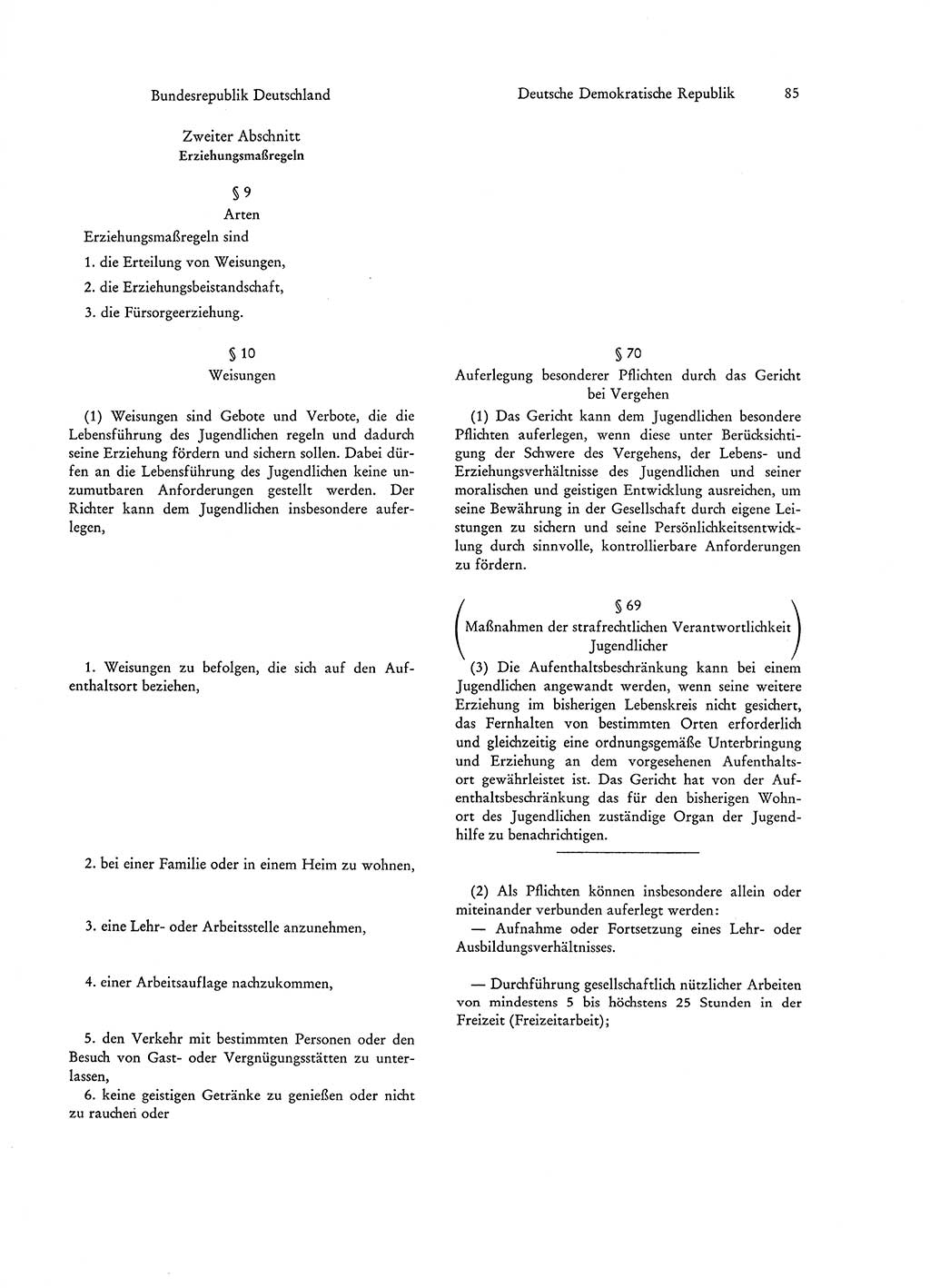 Strafgesetzgebung in Deutschland [Bundesrepublik Deutschland (BRD) und Deutsche Demokratische Republik (DDR)] 1972, Seite 85 (Str.-Ges. Dtl. StGB BRD DDR 1972, S. 85)