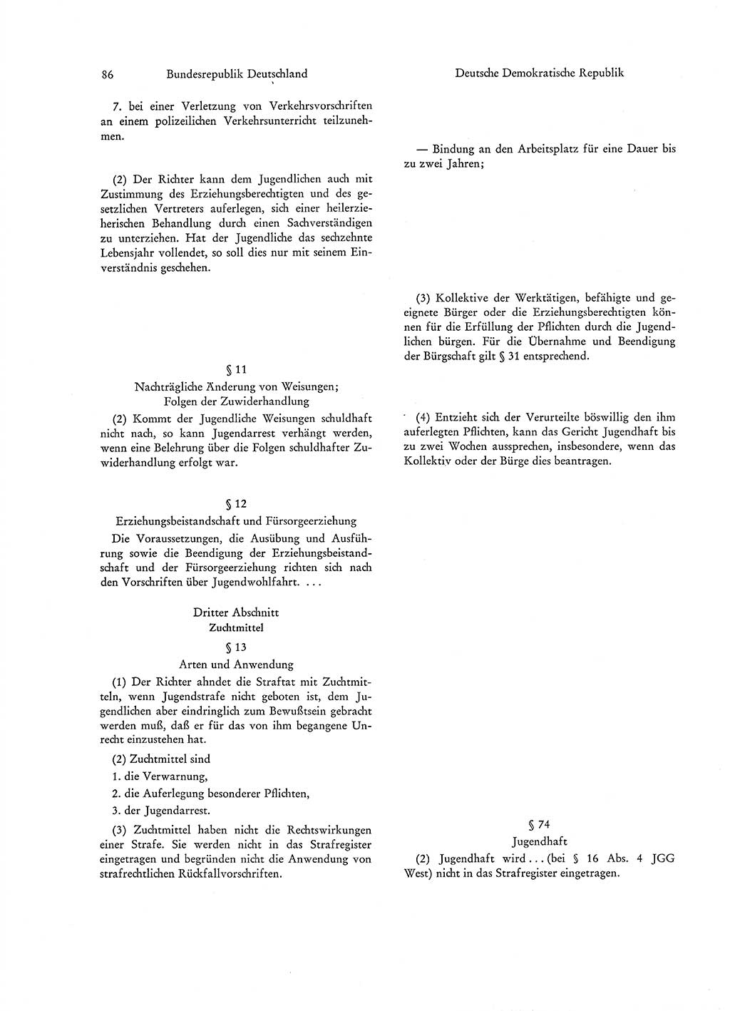 Strafgesetzgebung in Deutschland [Bundesrepublik Deutschland (BRD) und Deutsche Demokratische Republik (DDR)] 1972, Seite 86 (Str.-Ges. Dtl. StGB BRD DDR 1972, S. 86)