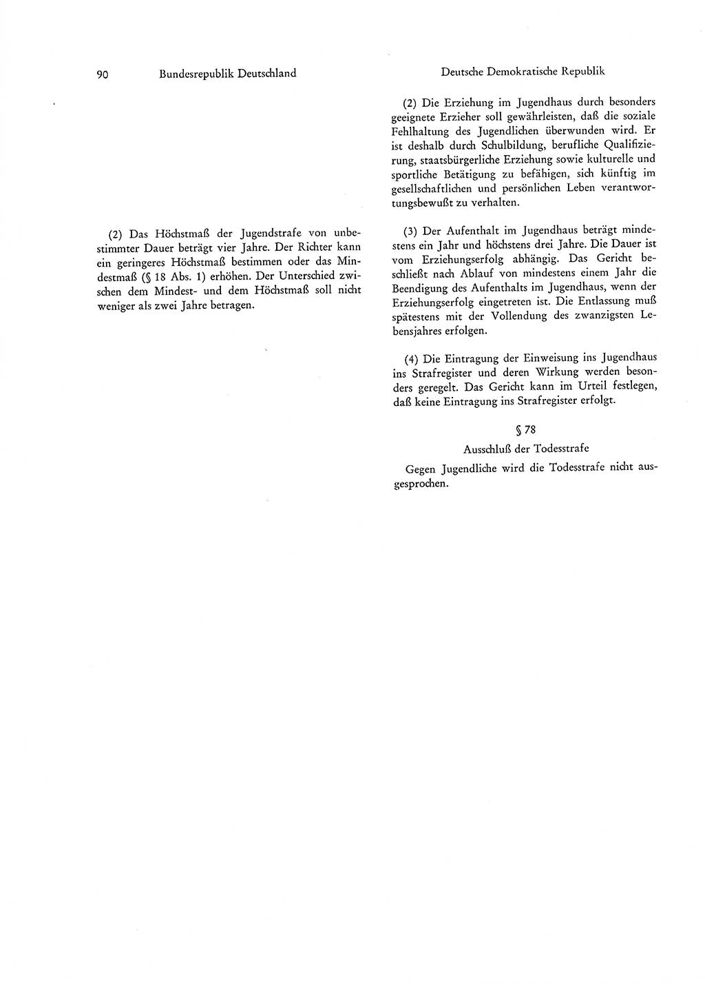 Strafgesetzgebung in Deutschland [Bundesrepublik Deutschland (BRD) und Deutsche Demokratische Republik (DDR)] 1972, Seite 90 (Str.-Ges. Dtl. StGB BRD DDR 1972, S. 90)