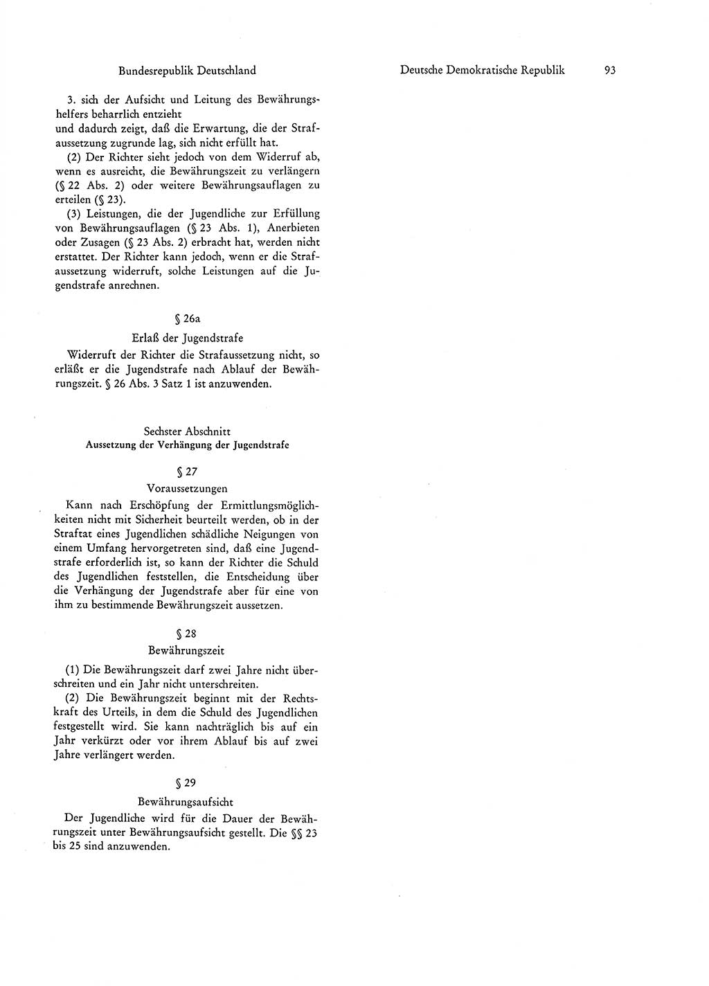 Strafgesetzgebung in Deutschland [Bundesrepublik Deutschland (BRD) und Deutsche Demokratische Republik (DDR)] 1972, Seite 93 (Str.-Ges. Dtl. StGB BRD DDR 1972, S. 93)