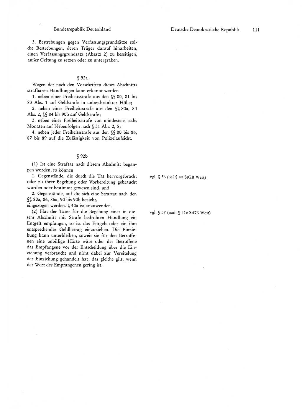 Strafgesetzgebung in Deutschland [Bundesrepublik Deutschland (BRD) und Deutsche Demokratische Republik (DDR)] 1972, Seite 111 (Str.-Ges. Dtl. StGB BRD DDR 1972, S. 111)