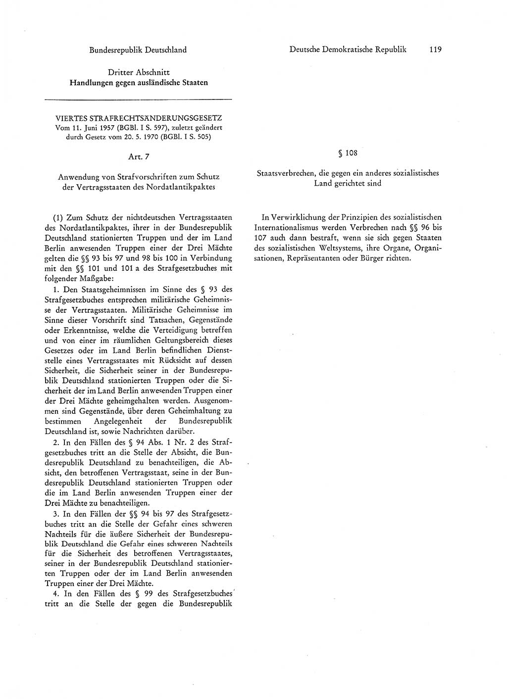 Strafgesetzgebung in Deutschland [Bundesrepublik Deutschland (BRD) und Deutsche Demokratische Republik (DDR)] 1972, Seite 119 (Str.-Ges. Dtl. StGB BRD DDR 1972, S. 119)