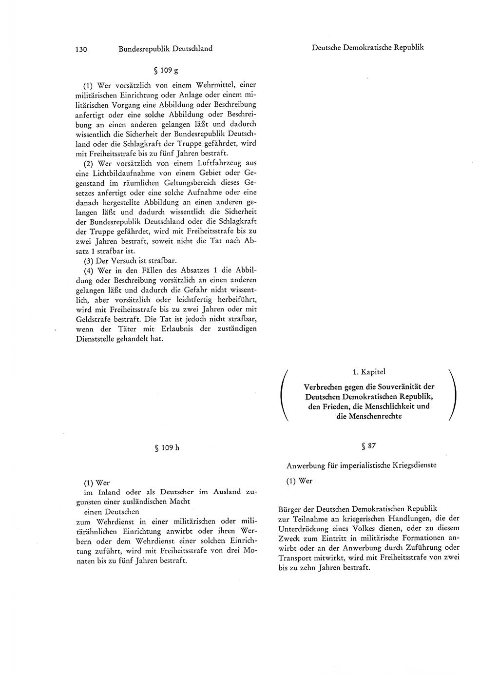 Strafgesetzgebung in Deutschland [Bundesrepublik Deutschland (BRD) und Deutsche Demokratische Republik (DDR)] 1972, Seite 130 (Str.-Ges. Dtl. StGB BRD DDR 1972, S. 130)