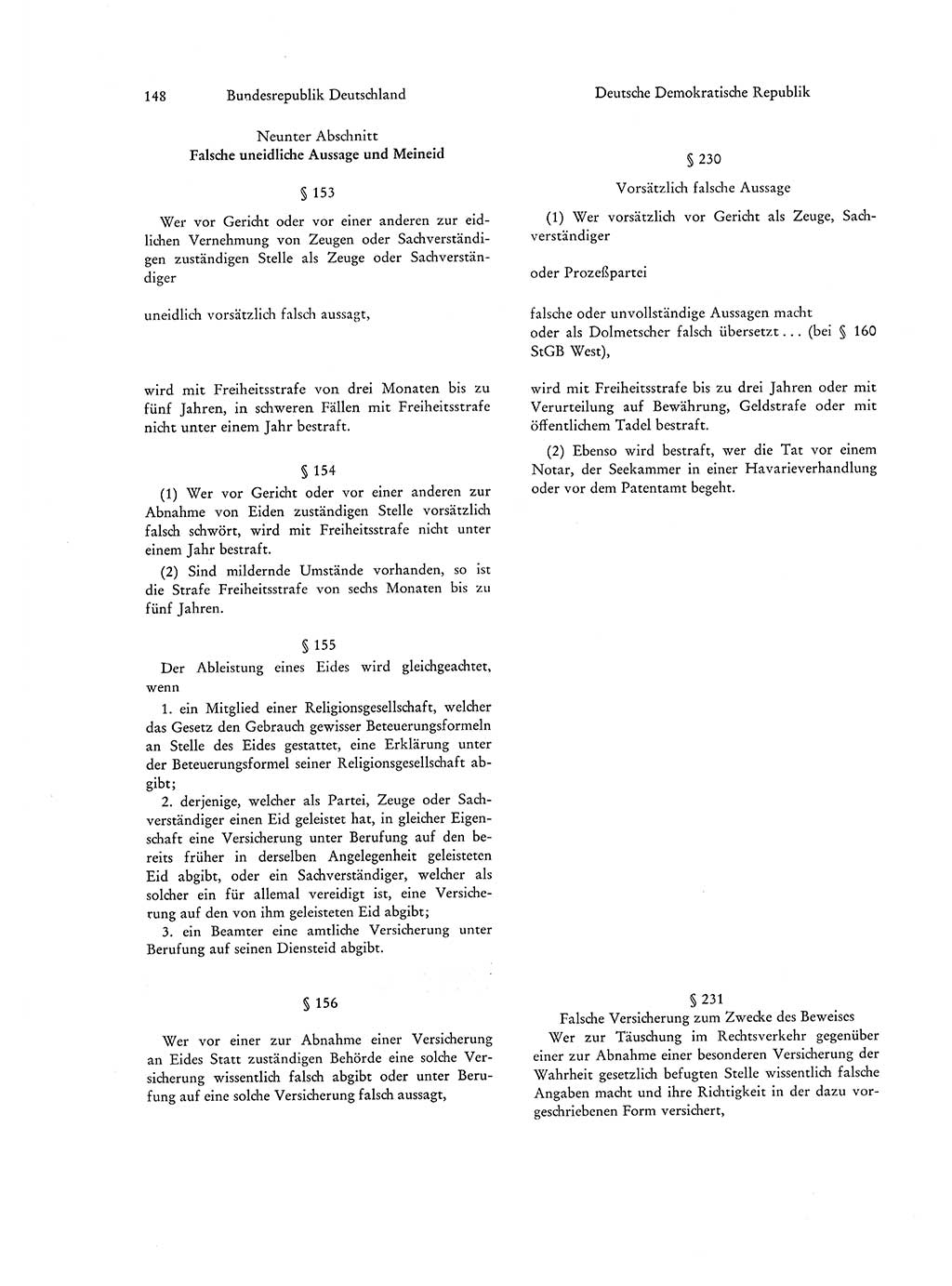 Strafgesetzgebung in Deutschland [Bundesrepublik Deutschland (BRD) und Deutsche Demokratische Republik (DDR)] 1972, Seite 148 (Str.-Ges. Dtl. StGB BRD DDR 1972, S. 148)