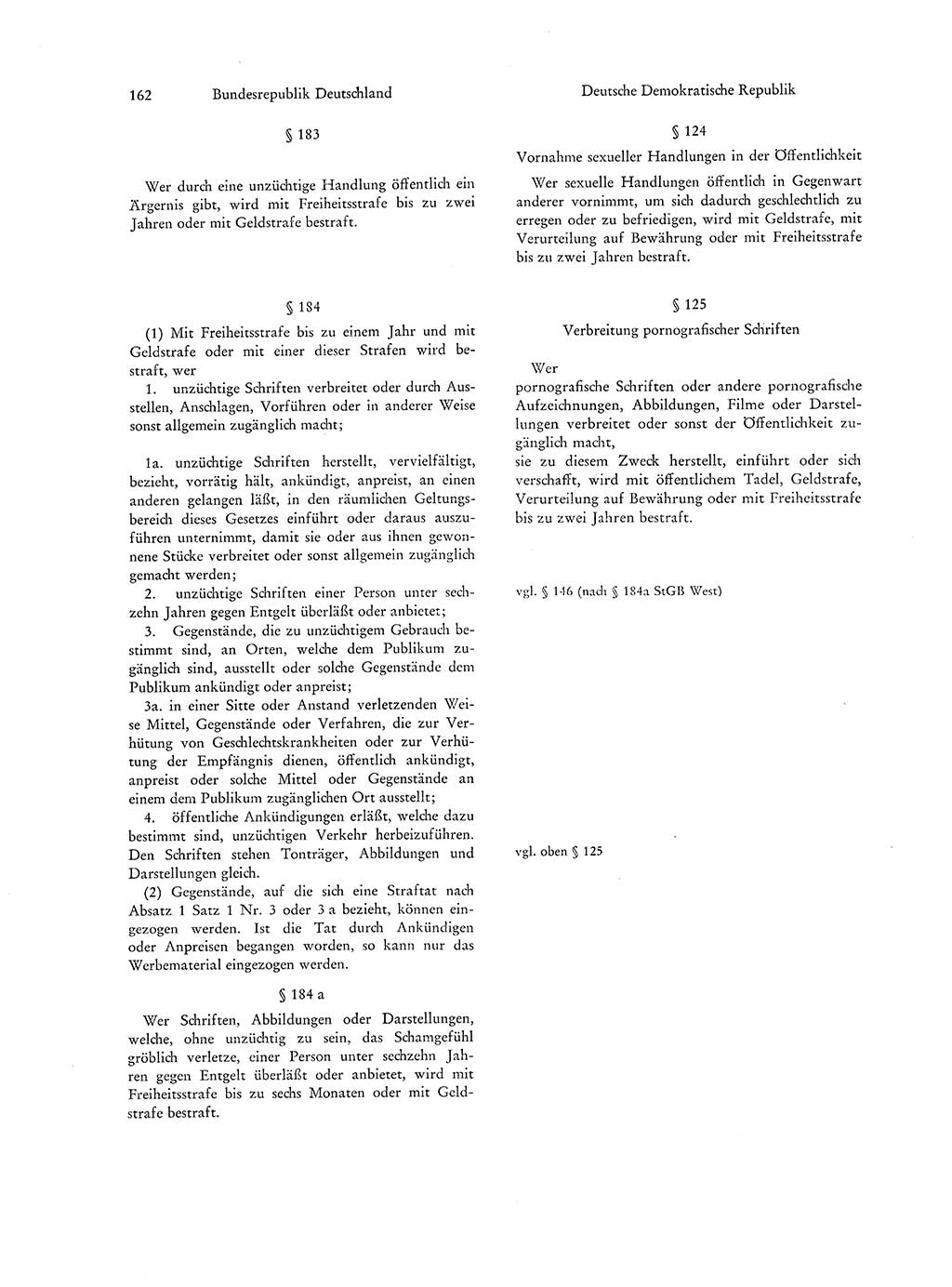 Strafgesetzgebung in Deutschland [Bundesrepublik Deutschland (BRD) und Deutsche Demokratische Republik (DDR)] 1972, Seite 162 (Str.-Ges. Dtl. StGB BRD DDR 1972, S. 162)