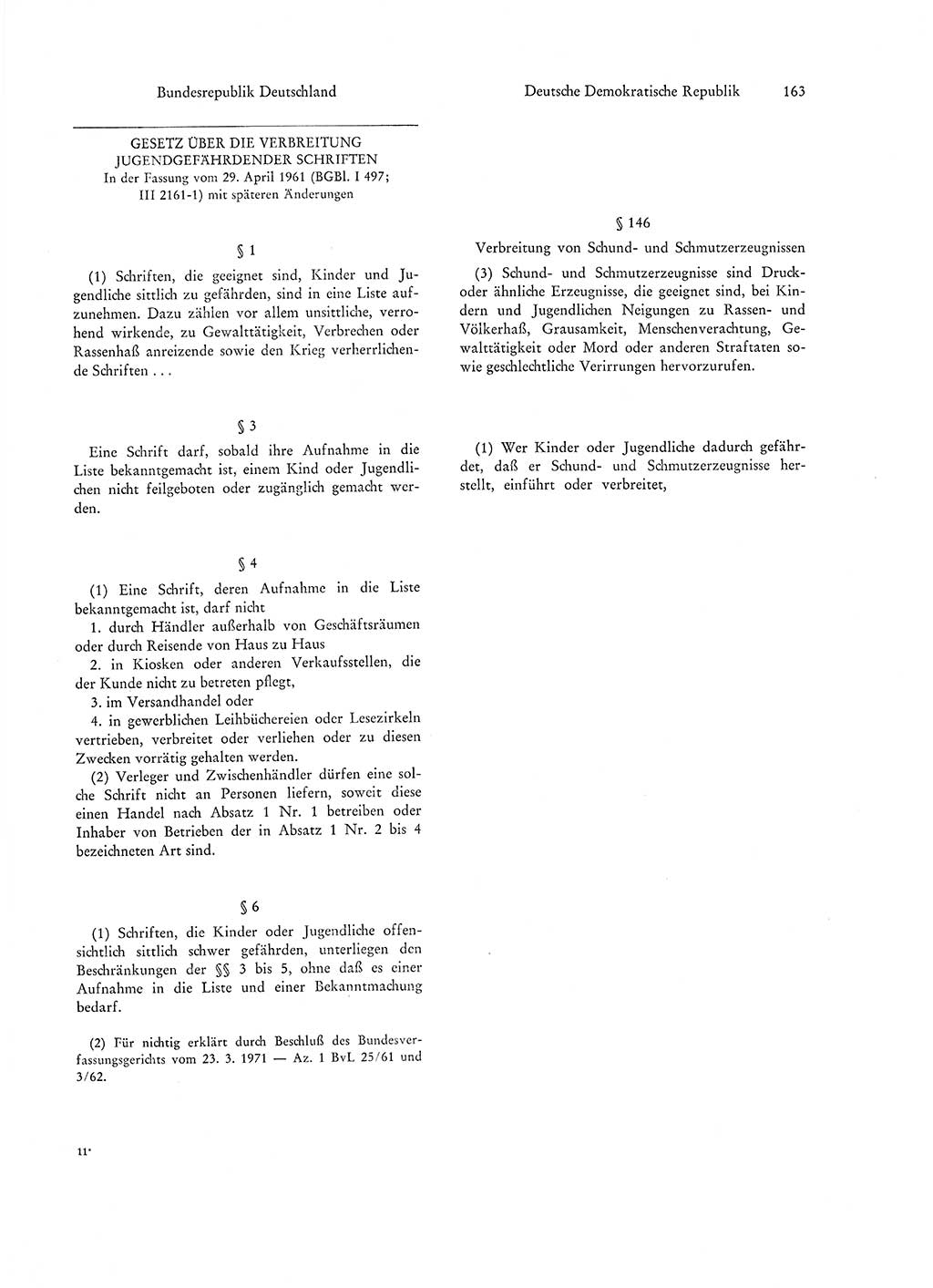 Strafgesetzgebung in Deutschland [Bundesrepublik Deutschland (BRD) und Deutsche Demokratische Republik (DDR)] 1972, Seite 163 (Str.-Ges. Dtl. StGB BRD DDR 1972, S. 163)