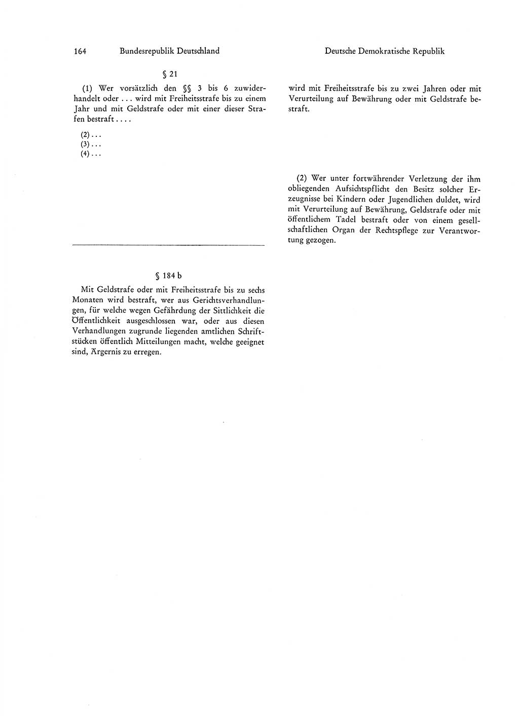 Strafgesetzgebung in Deutschland [Bundesrepublik Deutschland (BRD) und Deutsche Demokratische Republik (DDR)] 1972, Seite 164 (Str.-Ges. Dtl. StGB BRD DDR 1972, S. 164)