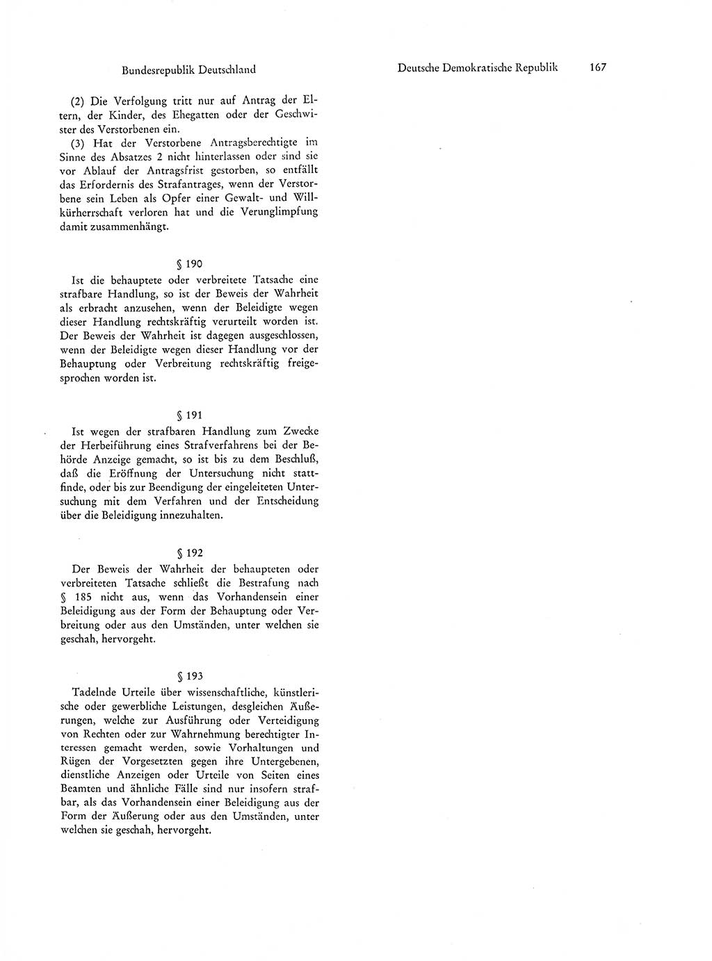 Strafgesetzgebung in Deutschland [Bundesrepublik Deutschland (BRD) und Deutsche Demokratische Republik (DDR)] 1972, Seite 167 (Str.-Ges. Dtl. StGB BRD DDR 1972, S. 167)
