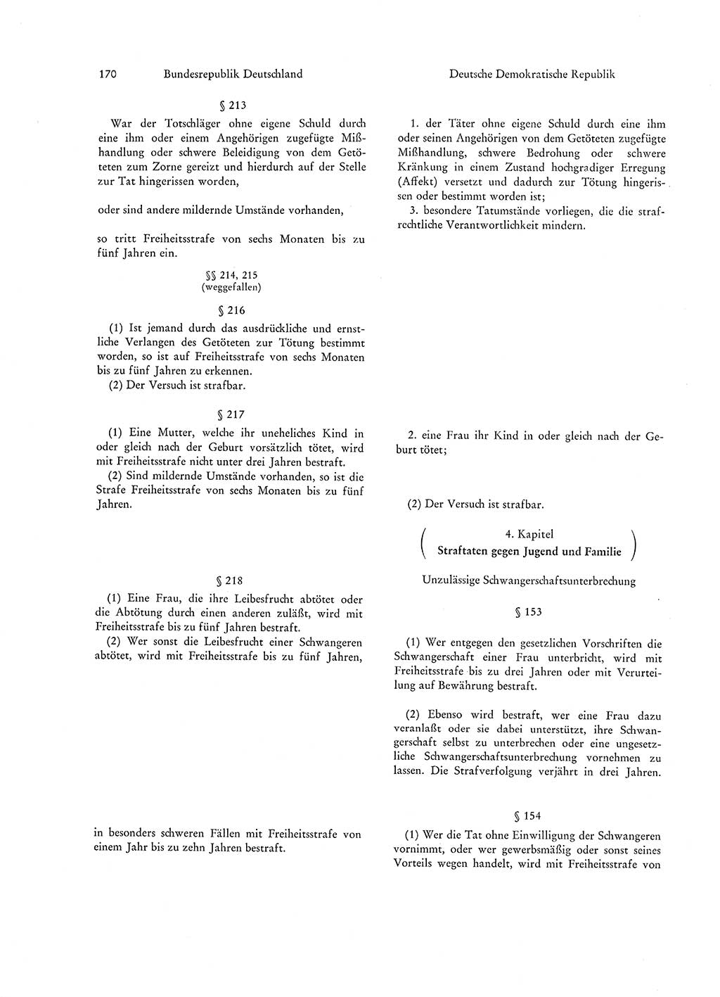 Strafgesetzgebung in Deutschland [Bundesrepublik Deutschland (BRD) und Deutsche Demokratische Republik (DDR)] 1972, Seite 170 (Str.-Ges. Dtl. StGB BRD DDR 1972, S. 170)