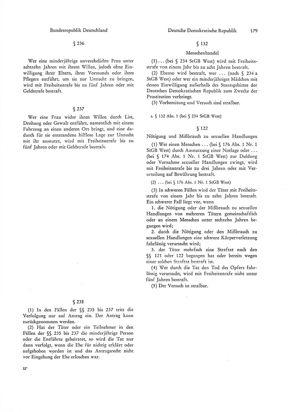 Strafgesetzgebung in Deutschland [Bundesrepublik Deutschland (BRD) und Deutsche Demokratische Republik (DDR)] 1972, Seite 179 (Str.-Ges. Dtl. StGB BRD DDR 1972, S. 179)