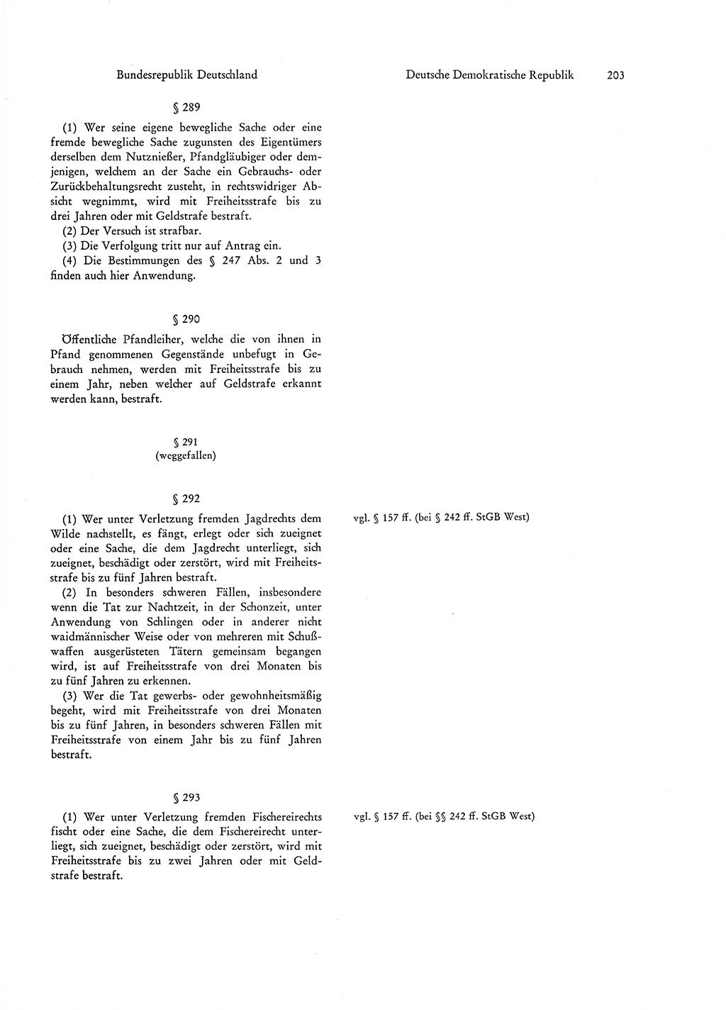 Strafgesetzgebung in Deutschland [Bundesrepublik Deutschland (BRD) und Deutsche Demokratische Republik (DDR)] 1972, Seite 203 (Str.-Ges. Dtl. StGB BRD DDR 1972, S. 203)