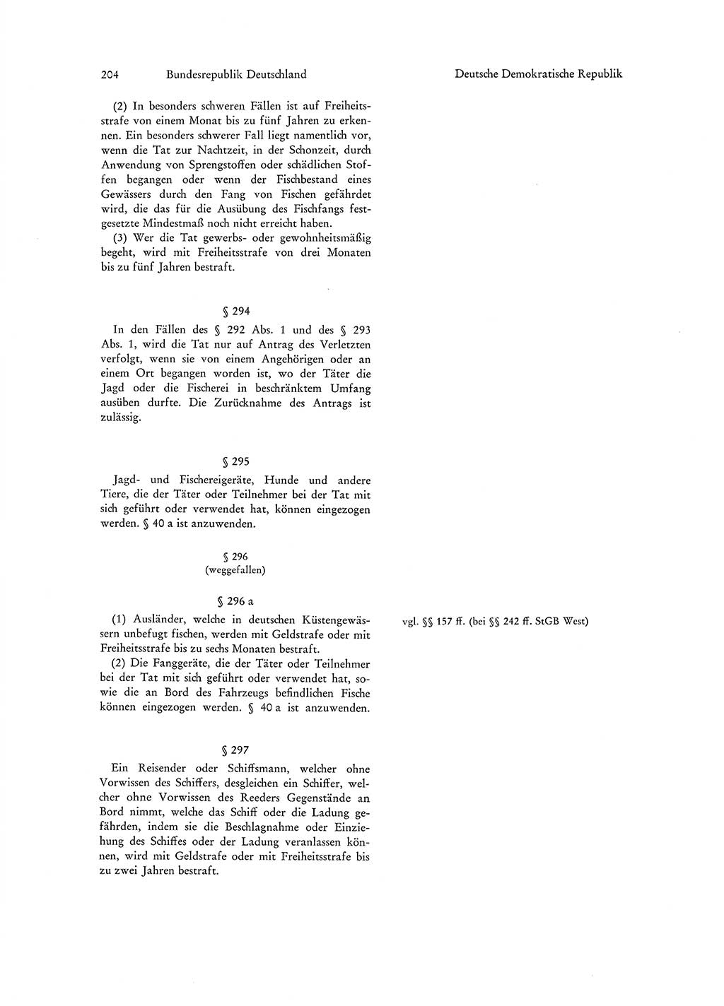 Strafgesetzgebung in Deutschland [Bundesrepublik Deutschland (BRD) und Deutsche Demokratische Republik (DDR)] 1972, Seite 204 (Str.-Ges. Dtl. StGB BRD DDR 1972, S. 204)