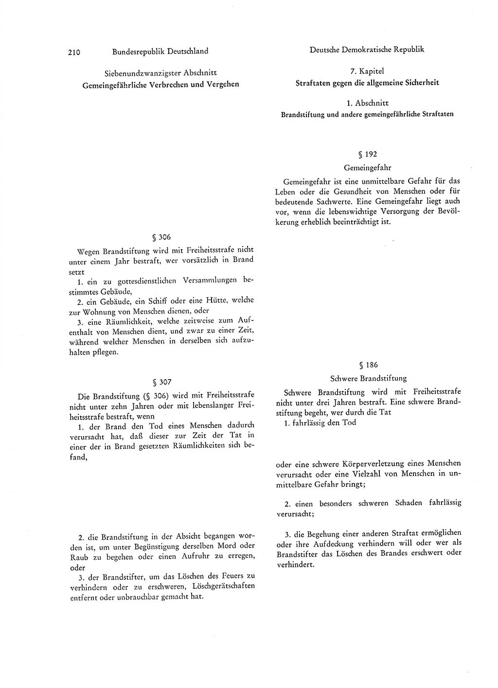 Strafgesetzgebung in Deutschland [Bundesrepublik Deutschland (BRD) und Deutsche Demokratische Republik (DDR)] 1972, Seite 210 (Str.-Ges. Dtl. StGB BRD DDR 1972, S. 210)