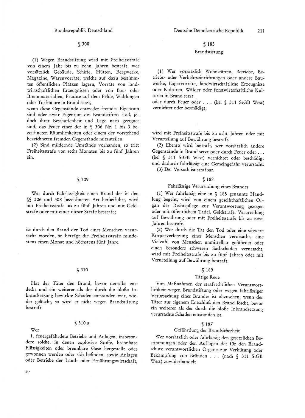 Strafgesetzgebung in Deutschland [Bundesrepublik Deutschland (BRD) und Deutsche Demokratische Republik (DDR)] 1972, Seite 211 (Str.-Ges. Dtl. StGB BRD DDR 1972, S. 211)