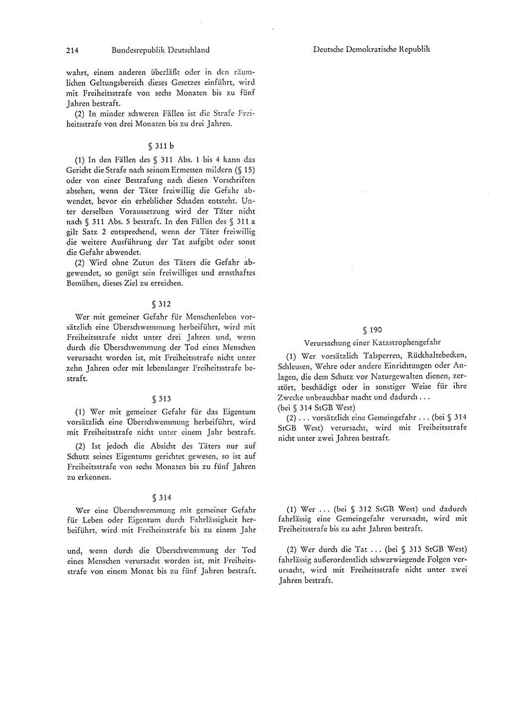 Strafgesetzgebung in Deutschland [Bundesrepublik Deutschland (BRD) und Deutsche Demokratische Republik (DDR)] 1972, Seite 214 (Str.-Ges. Dtl. StGB BRD DDR 1972, S. 214)