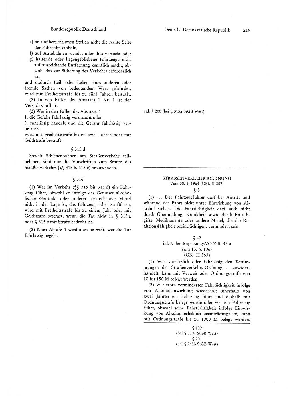 Strafgesetzgebung in Deutschland [Bundesrepublik Deutschland (BRD) und Deutsche Demokratische Republik (DDR)] 1972, Seite 219 (Str.-Ges. Dtl. StGB BRD DDR 1972, S. 219)