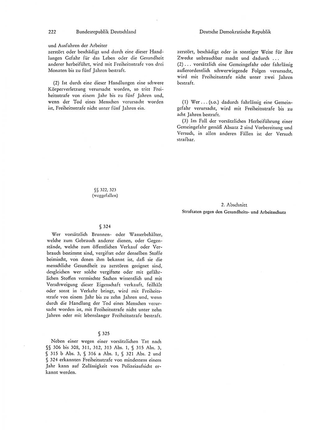 Strafgesetzgebung in Deutschland [Bundesrepublik Deutschland (BRD) und Deutsche Demokratische Republik (DDR)] 1972, Seite 222 (Str.-Ges. Dtl. StGB BRD DDR 1972, S. 222)