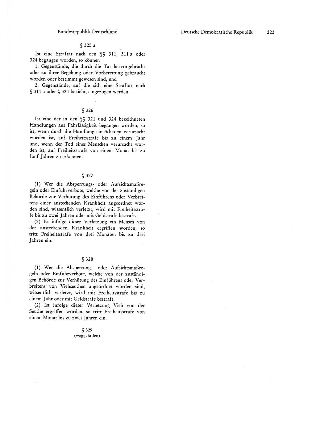 Strafgesetzgebung in Deutschland [Bundesrepublik Deutschland (BRD) und Deutsche Demokratische Republik (DDR)] 1972, Seite 223 (Str.-Ges. Dtl. StGB BRD DDR 1972, S. 223)