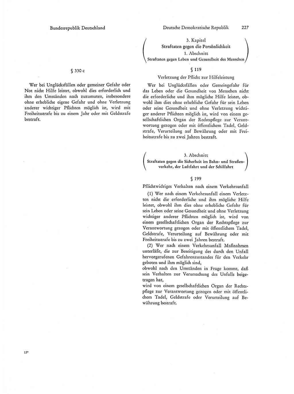 Strafgesetzgebung in Deutschland [Bundesrepublik Deutschland (BRD) und Deutsche Demokratische Republik (DDR)] 1972, Seite 227 (Str.-Ges. Dtl. StGB BRD DDR 1972, S. 227)