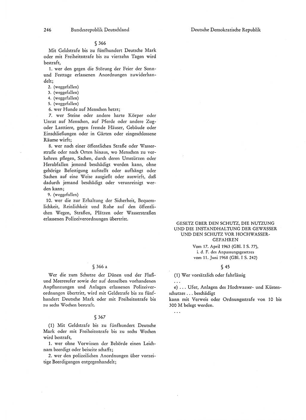 Strafgesetzgebung in Deutschland [Bundesrepublik Deutschland (BRD) und Deutsche Demokratische Republik (DDR)] 1972, Seite 246 (Str.-Ges. Dtl. StGB BRD DDR 1972, S. 246)