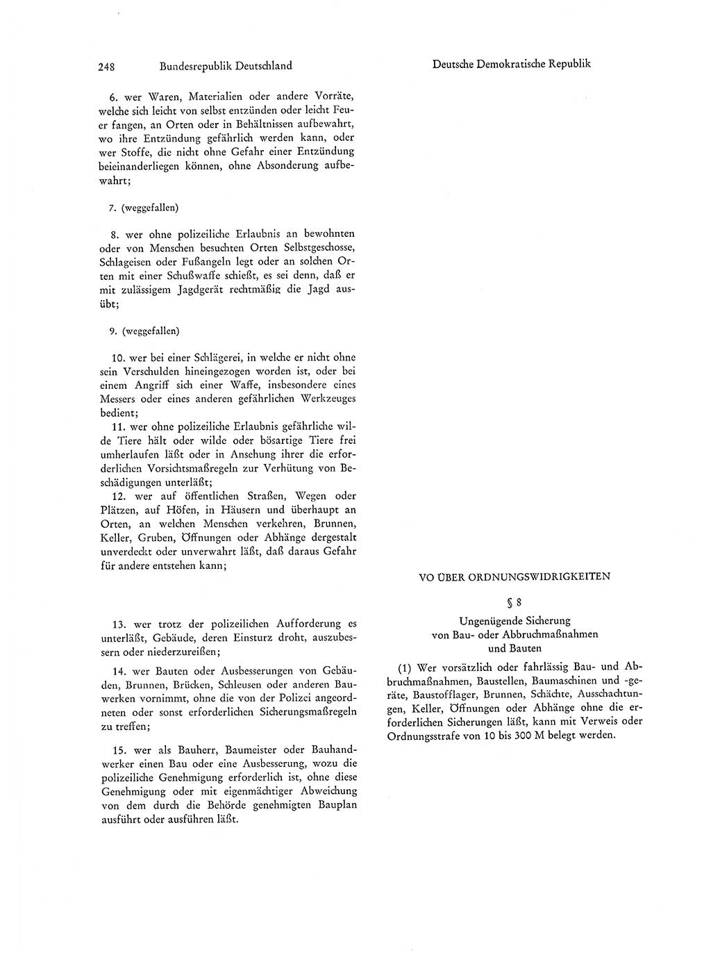 Strafgesetzgebung in Deutschland [Bundesrepublik Deutschland (BRD) und Deutsche Demokratische Republik (DDR)] 1972, Seite 248 (Str.-Ges. Dtl. StGB BRD DDR 1972, S. 248)