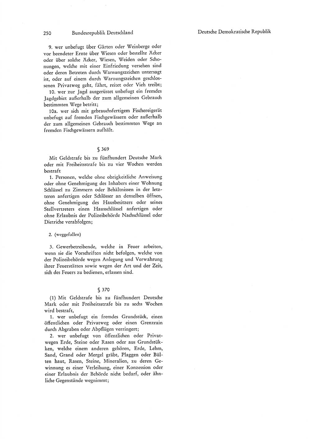 Strafgesetzgebung in Deutschland [Bundesrepublik Deutschland (BRD) und Deutsche Demokratische Republik (DDR)] 1972, Seite 250 (Str.-Ges. Dtl. StGB BRD DDR 1972, S. 250)