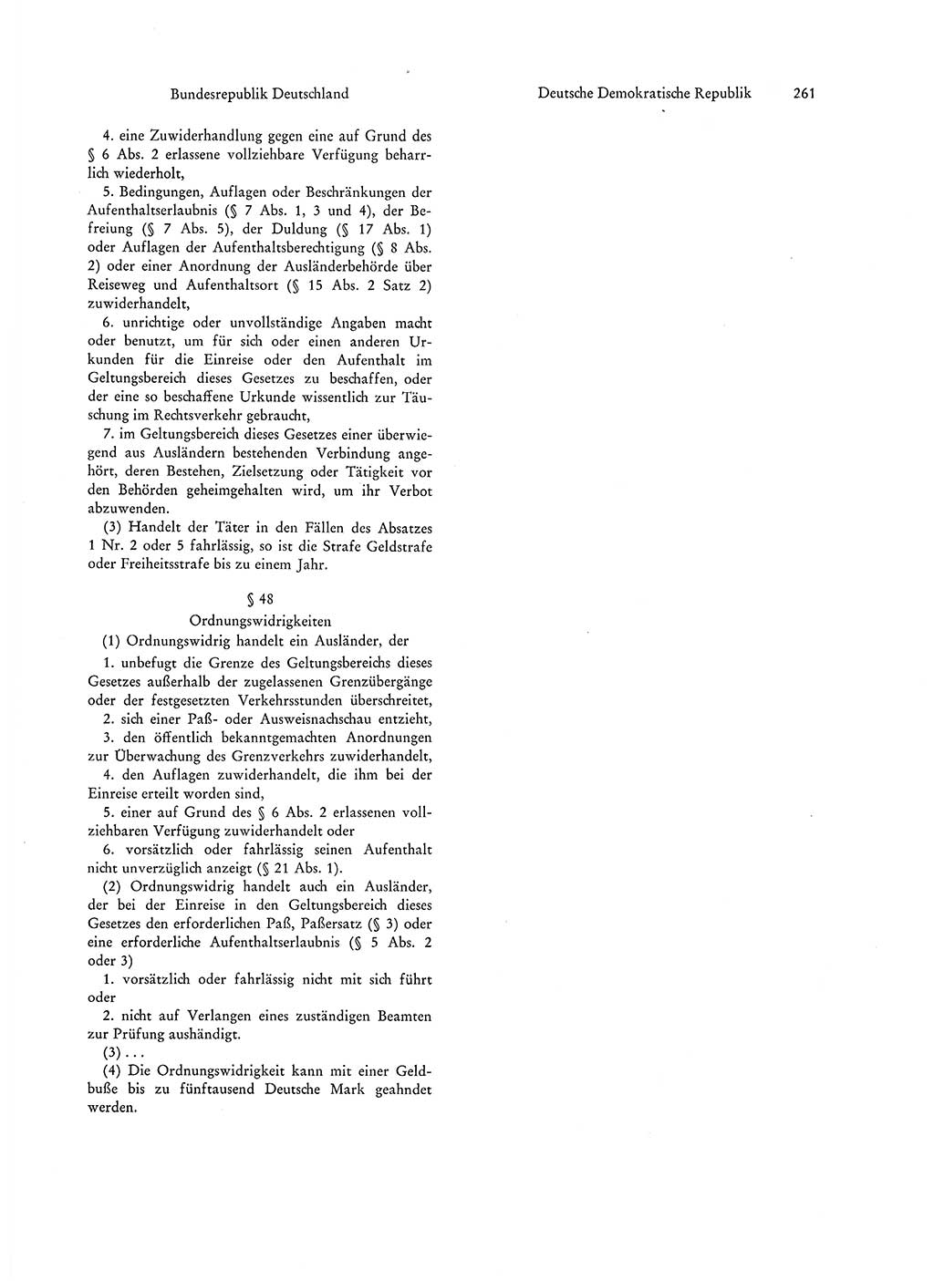 Strafgesetzgebung in Deutschland [Bundesrepublik Deutschland (BRD) und Deutsche Demokratische Republik (DDR)] 1972, Seite 261 (Str.-Ges. Dtl. StGB BRD DDR 1972, S. 261)