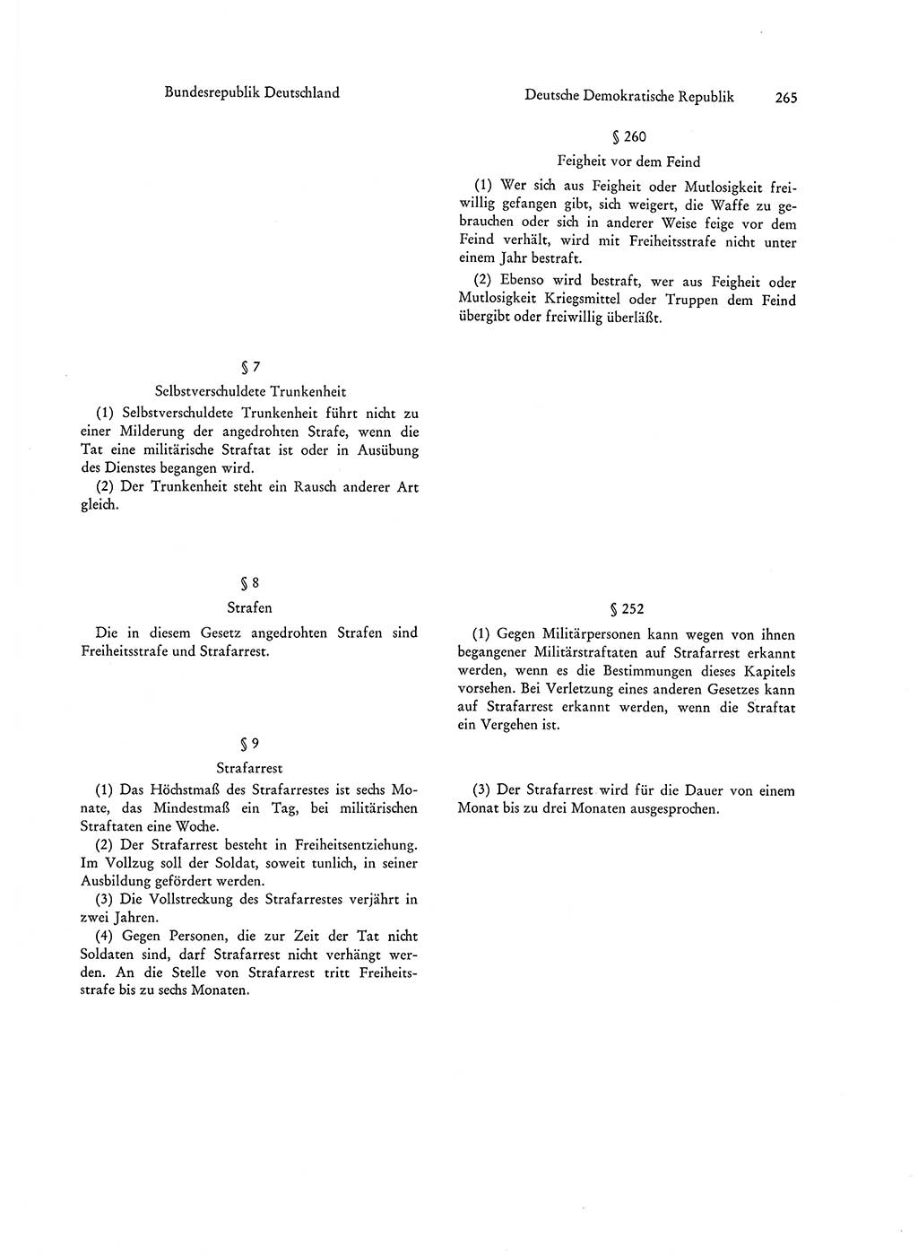 Strafgesetzgebung in Deutschland [Bundesrepublik Deutschland (BRD) und Deutsche Demokratische Republik (DDR)] 1972, Seite 265 (Str.-Ges. Dtl. StGB BRD DDR 1972, S. 265)