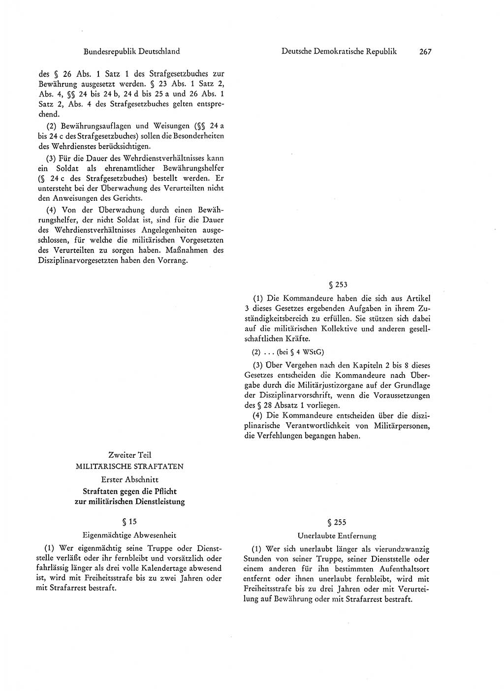 Strafgesetzgebung in Deutschland [Bundesrepublik Deutschland (BRD) und Deutsche Demokratische Republik (DDR)] 1972, Seite 267 (Str.-Ges. Dtl. StGB BRD DDR 1972, S. 267)