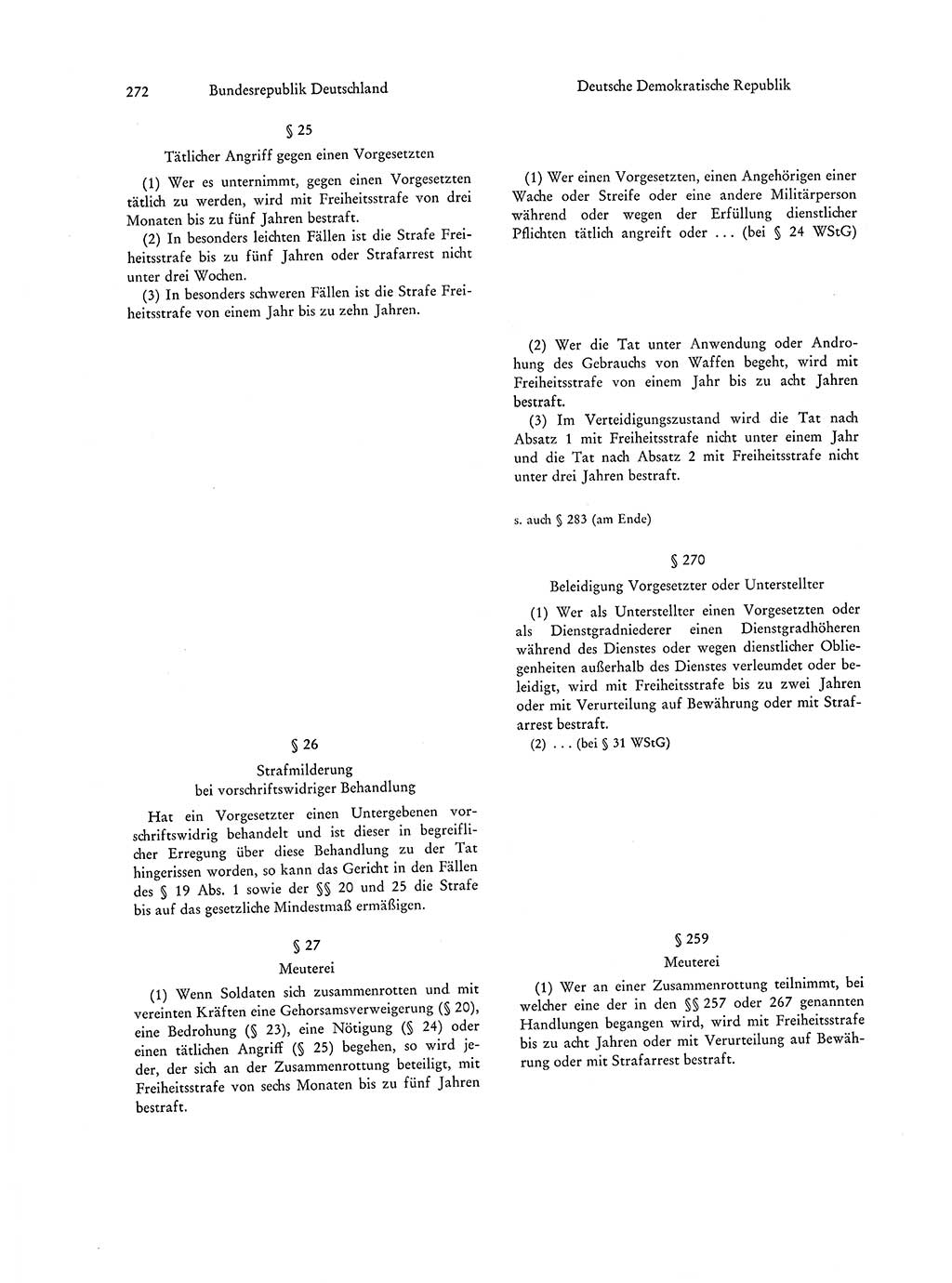 Strafgesetzgebung in Deutschland [Bundesrepublik Deutschland (BRD) und Deutsche Demokratische Republik (DDR)] 1972, Seite 272 (Str.-Ges. Dtl. StGB BRD DDR 1972, S. 272)