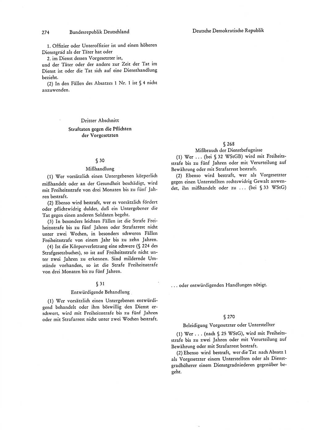 Strafgesetzgebung in Deutschland [Bundesrepublik Deutschland (BRD) und Deutsche Demokratische Republik (DDR)] 1972, Seite 274 (Str.-Ges. Dtl. StGB BRD DDR 1972, S. 274)