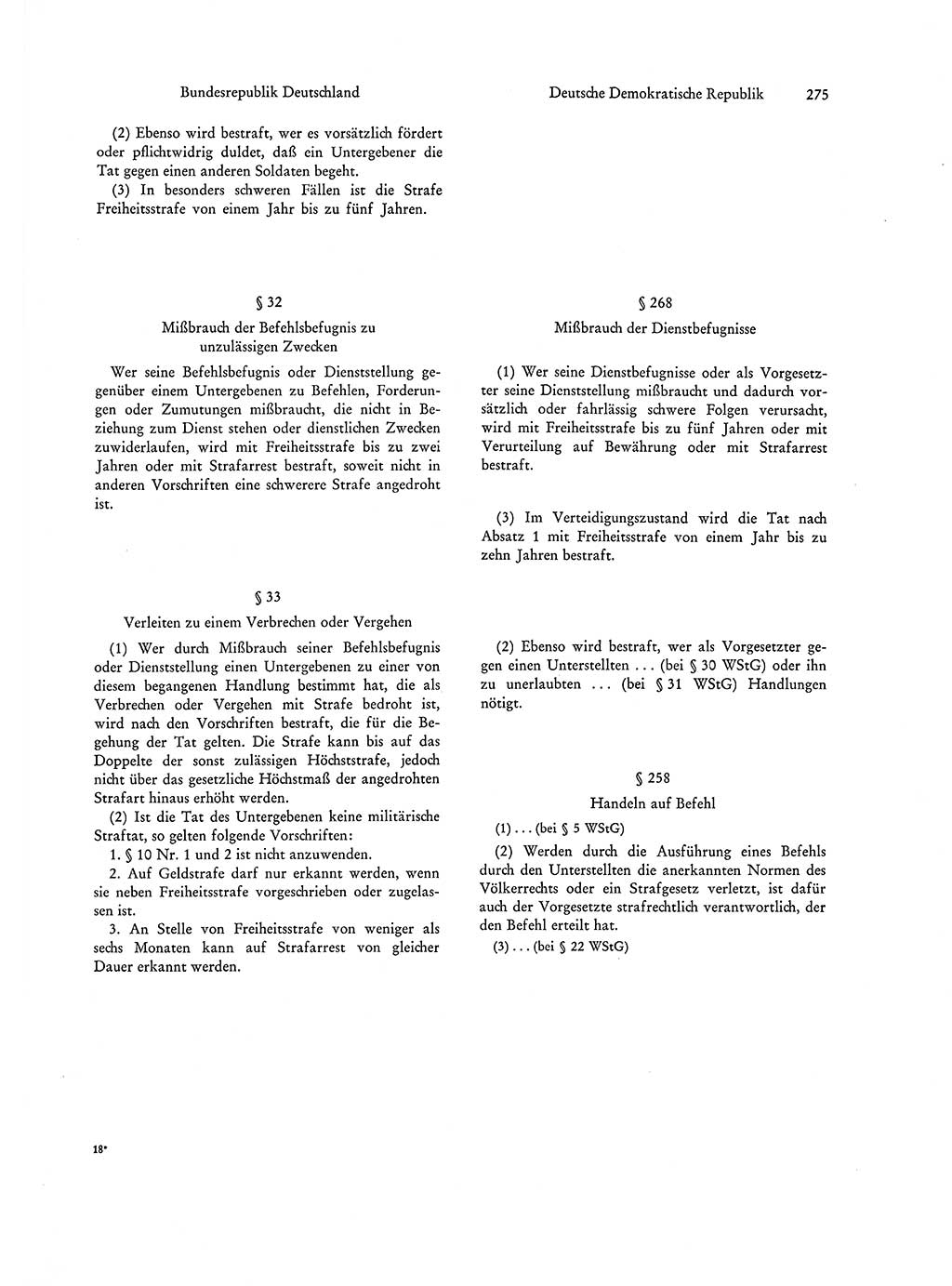 Strafgesetzgebung in Deutschland [Bundesrepublik Deutschland (BRD) und Deutsche Demokratische Republik (DDR)] 1972, Seite 275 (Str.-Ges. Dtl. StGB BRD DDR 1972, S. 275)