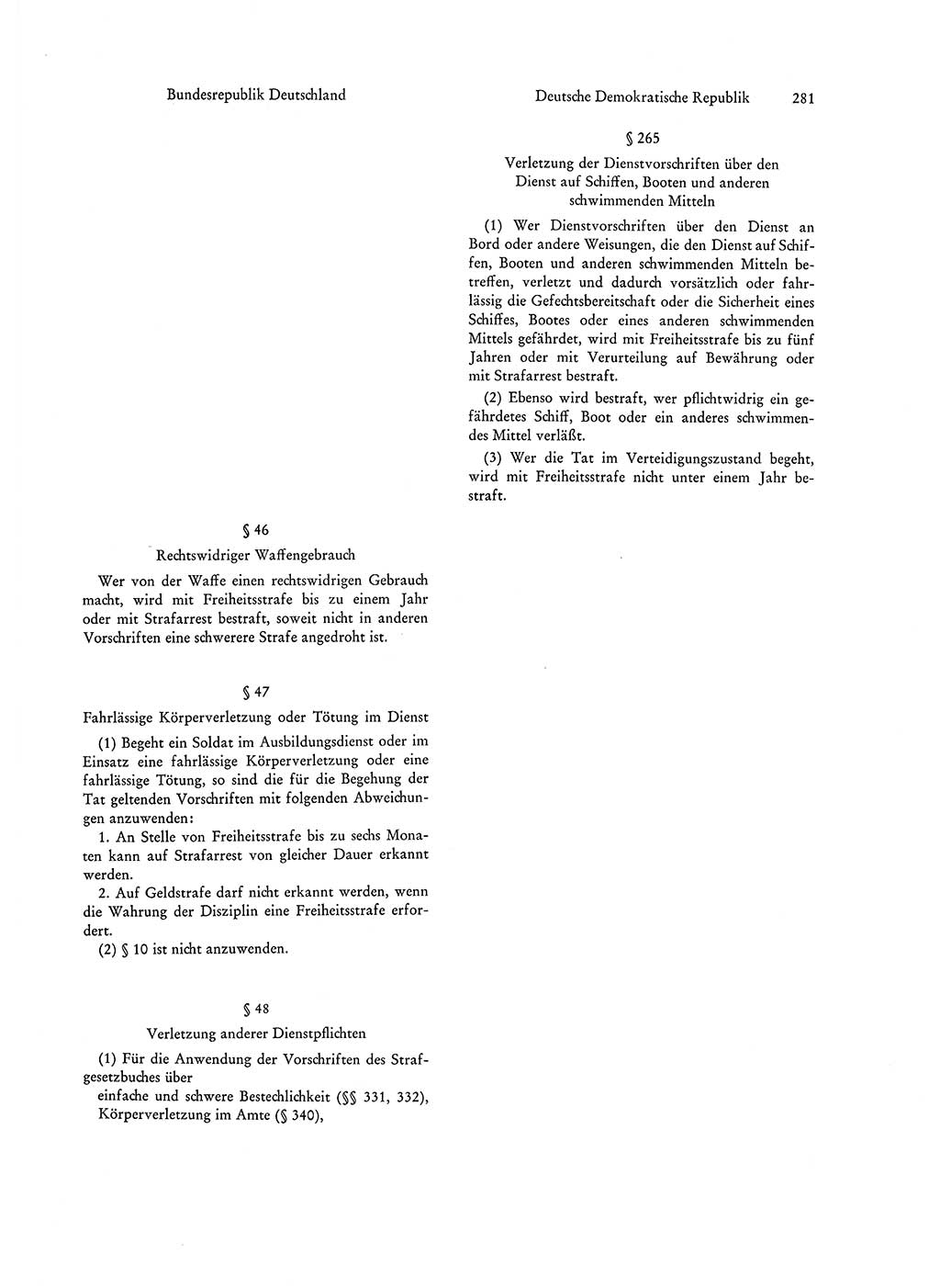 Strafgesetzgebung in Deutschland [Bundesrepublik Deutschland (BRD) und Deutsche Demokratische Republik (DDR)] 1972, Seite 281 (Str.-Ges. Dtl. StGB BRD DDR 1972, S. 281)