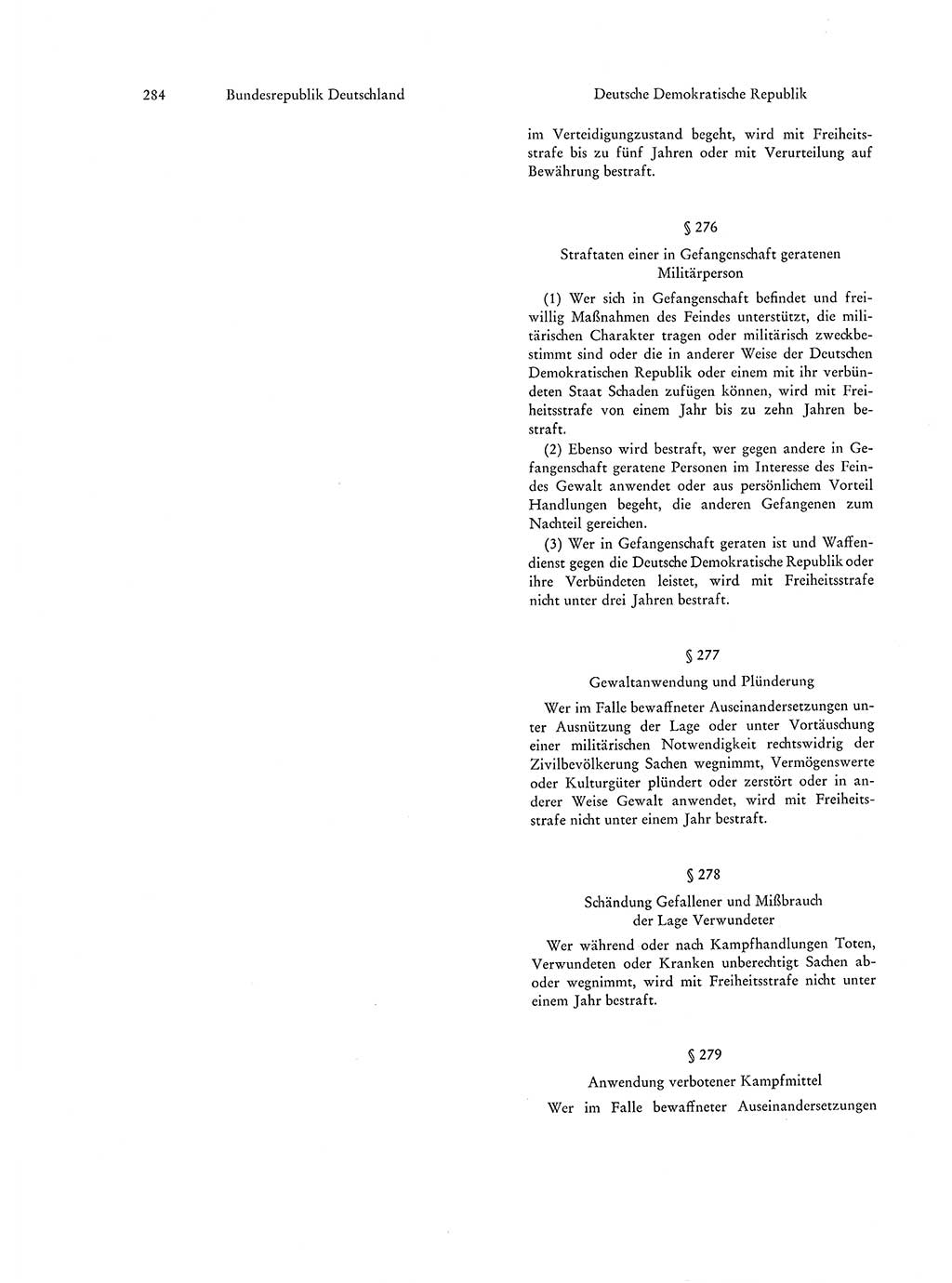 Strafgesetzgebung in Deutschland [Bundesrepublik Deutschland (BRD) und Deutsche Demokratische Republik (DDR)] 1972, Seite 284 (Str.-Ges. Dtl. StGB BRD DDR 1972, S. 284)